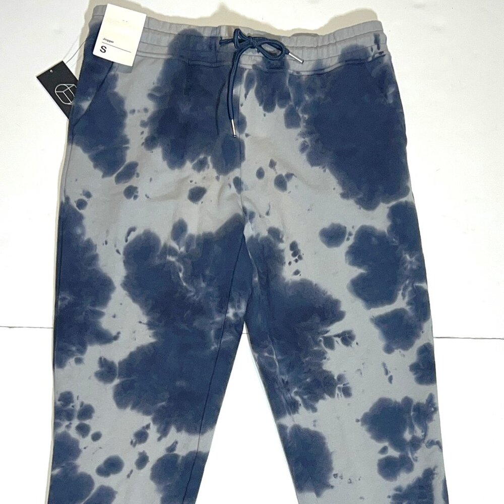 Original Use Del Rio Blue Tie Dye Ankle Jogger Stretch Elastic Sweatpants Mens S